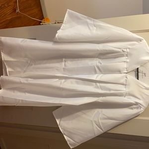 White graduation gown